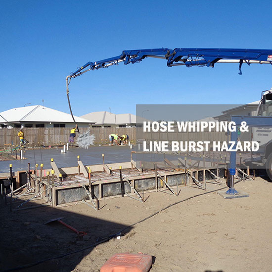 concrete pumping hose whipping