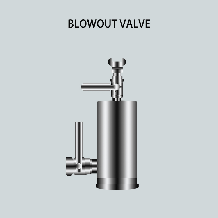 blowout valve for pipe and hoses cleaning