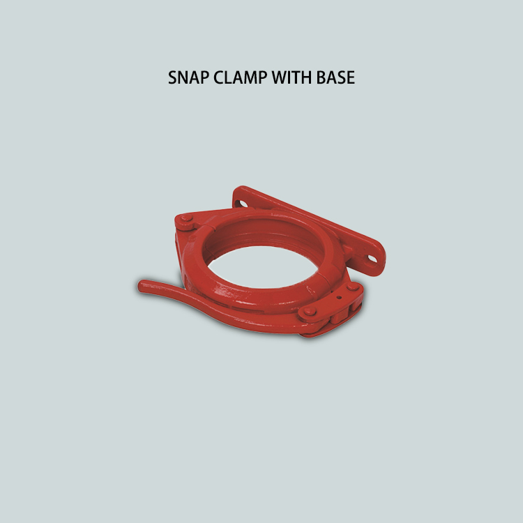 concrete pump snap clamp with base