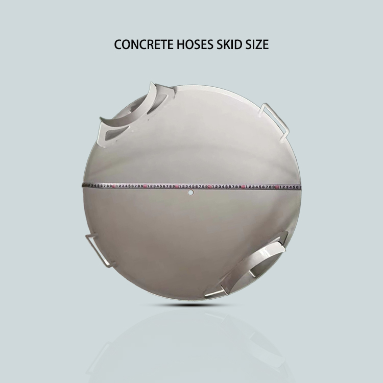 concrete pumping hoses skid plate disc size
