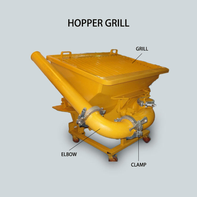 concrete pump hopper grill
